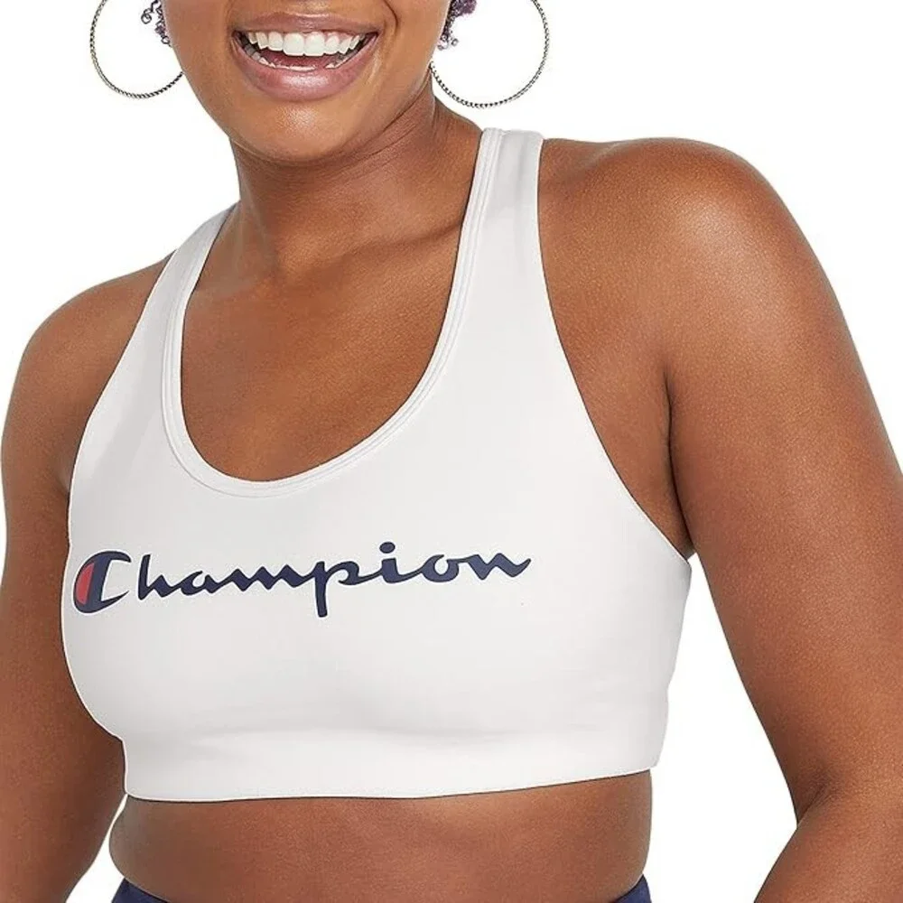 NWT Champion Womens White Moisture Wicking Racerback Sports Authentic Bra 3x